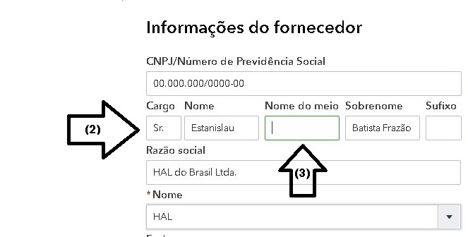 Informações do Fornecedor 